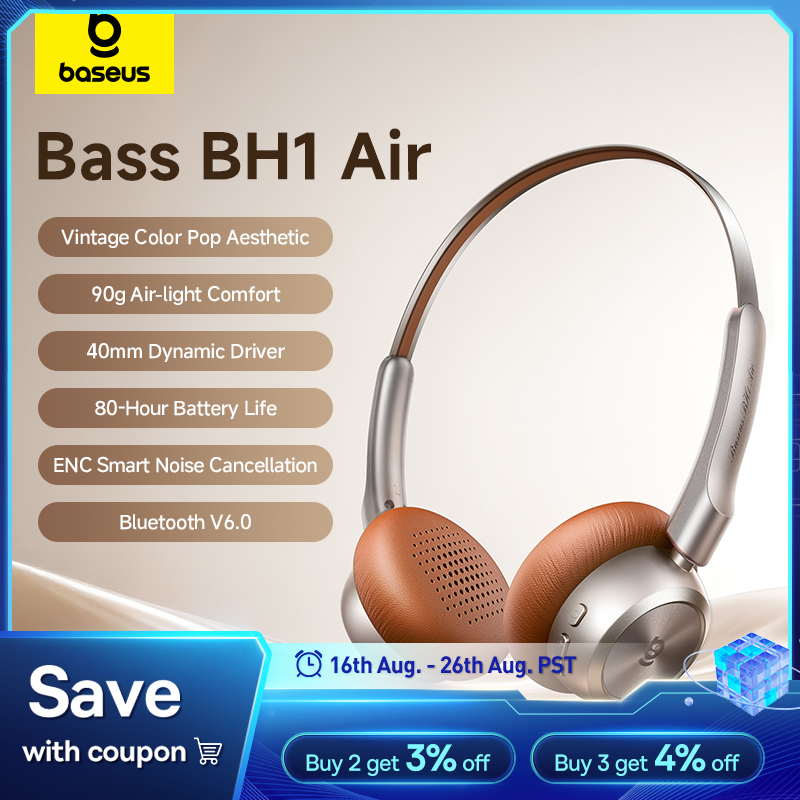 Home Cinema Headphones - Baseus BH1 Air Wireless Headphones Bluetooth