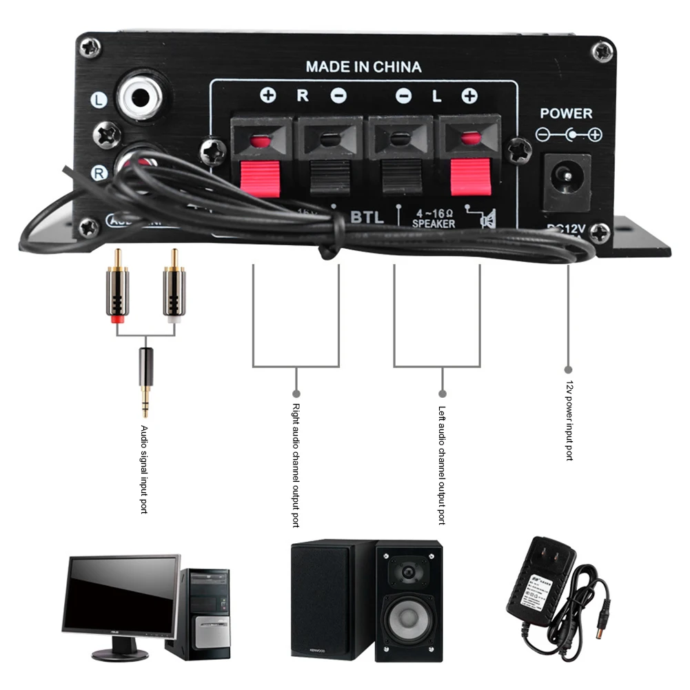 AK-370 Bluetooth Amplifier Pow - огляд і ціна Home Cinema Bluetooth