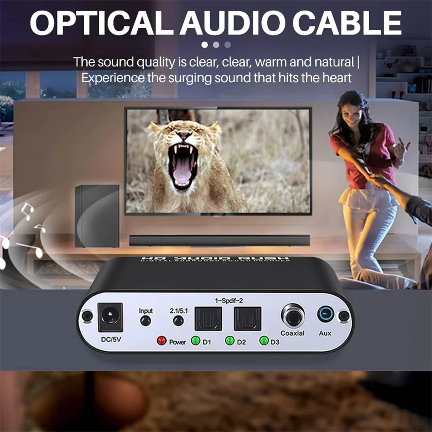 Digital to Analog 5.1 Audio De - огляд і ціна Surround Sound Decoder