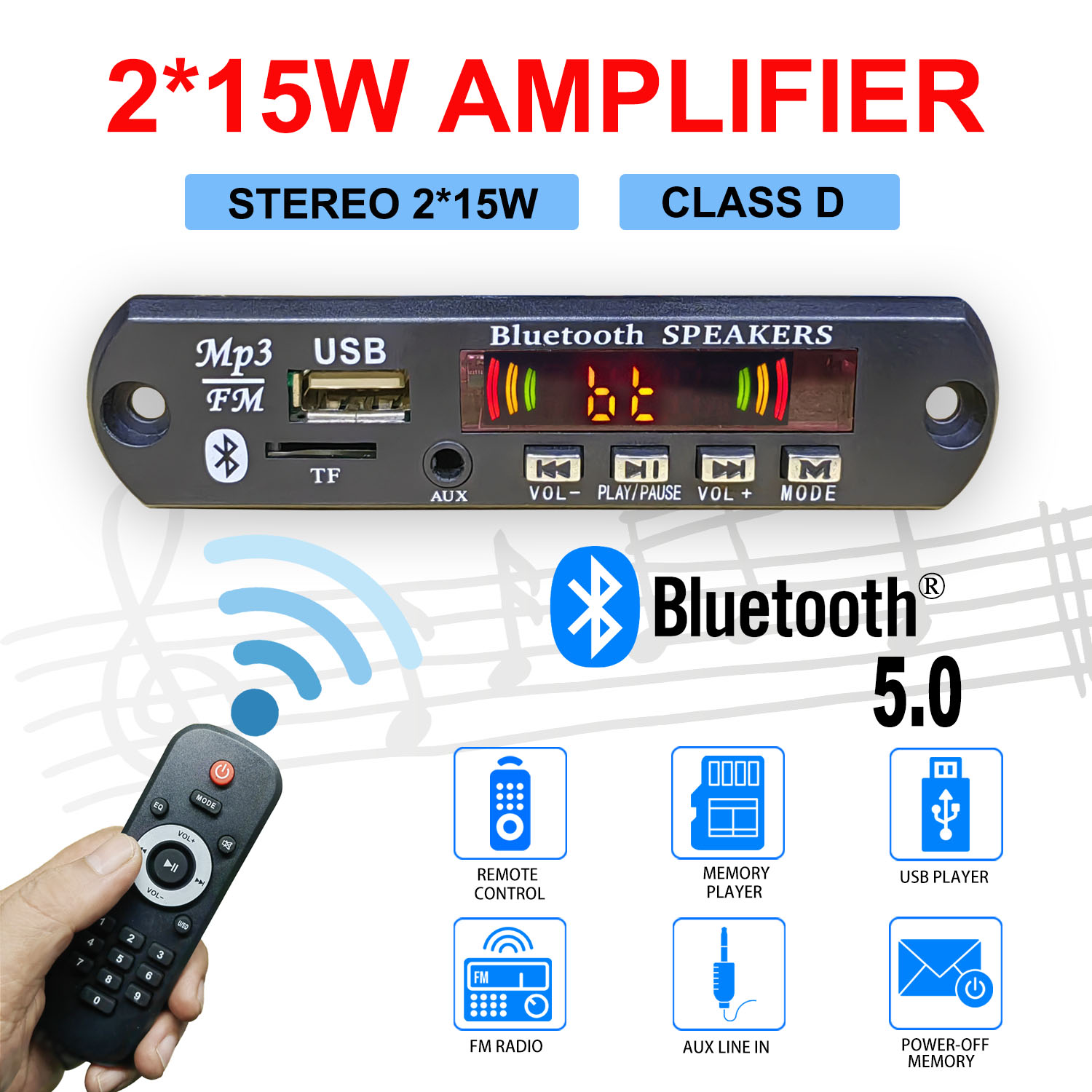 DC 5V-32V 30W Bluetooth5.0 Amp - огляд і ціна Surround Sound Decoder
