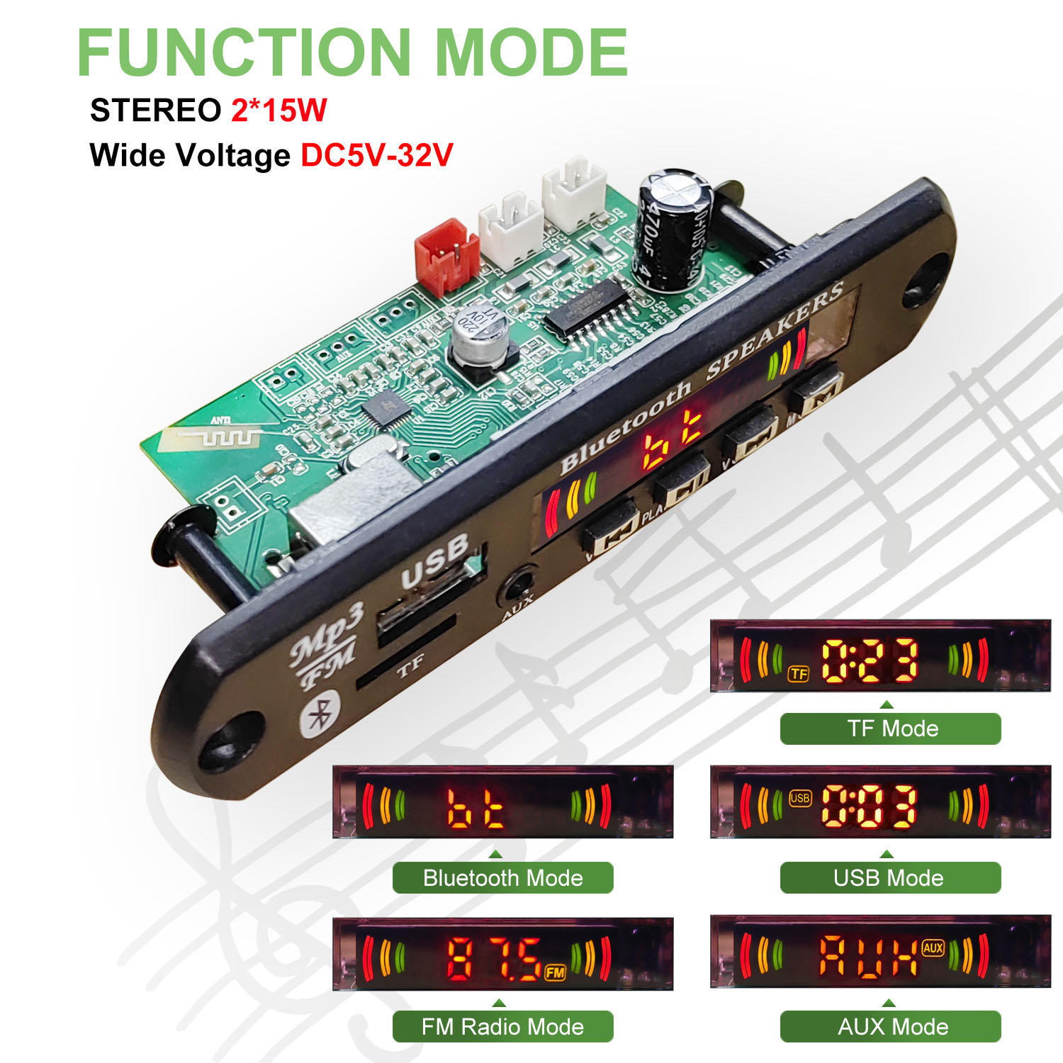 DC 5V-32V 30W Bluetooth5.0 Amp - огляд і ціна Surround Sound Decoder