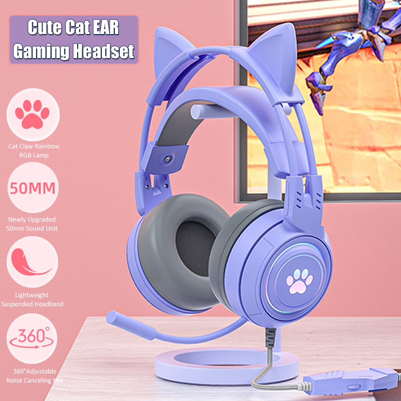 Cute Cat Ear Gaming Headphones - огляд і ціна Home Cinema Headphones