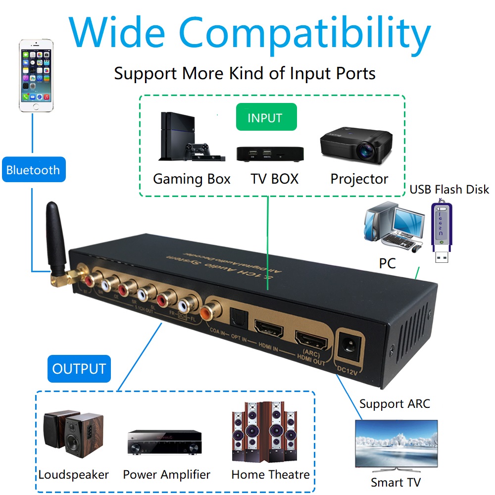 DTS Dolby Digital Audio 5.1 De - огляд і ціна Surround Sound Decoder